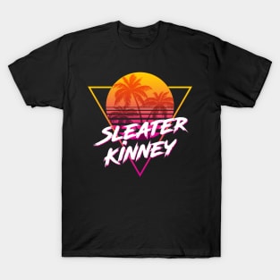 Sleater Kinney - Proud Name Retro 80s Sunset Aesthetic Design T-Shirt